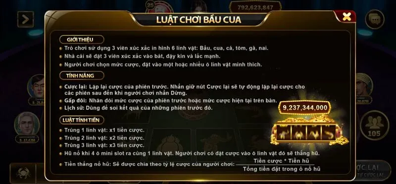 Luật chơi Bầu Cua Hit Club phiên bản truyền thống