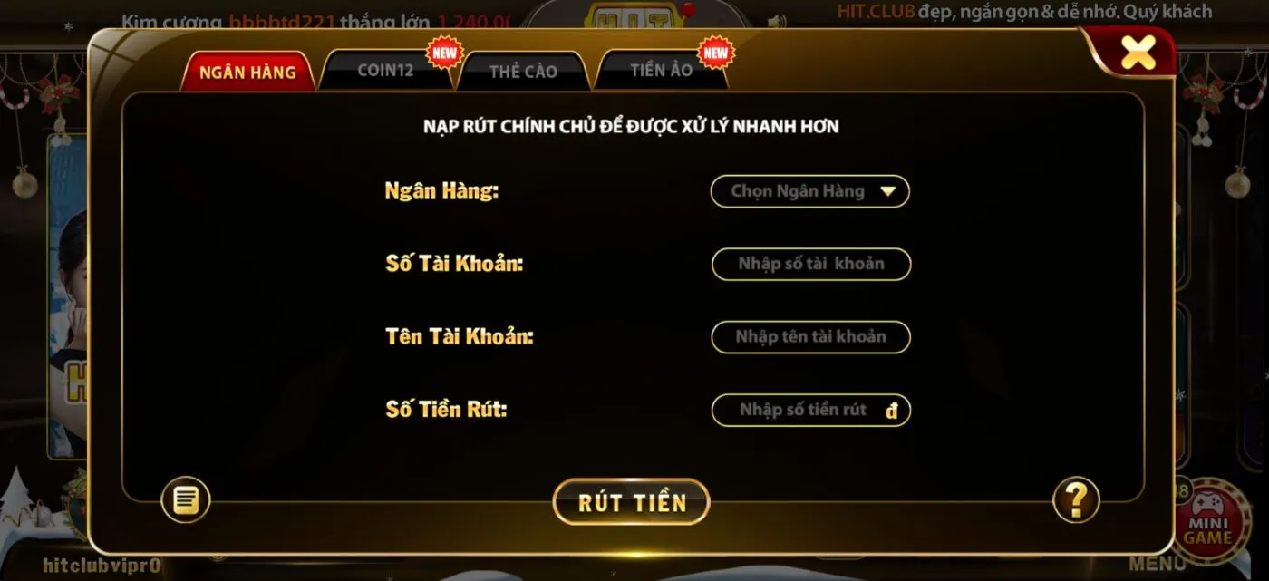 Quy định về rút tiền