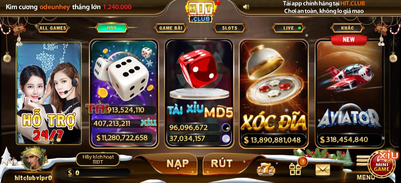 rút tiền hit club